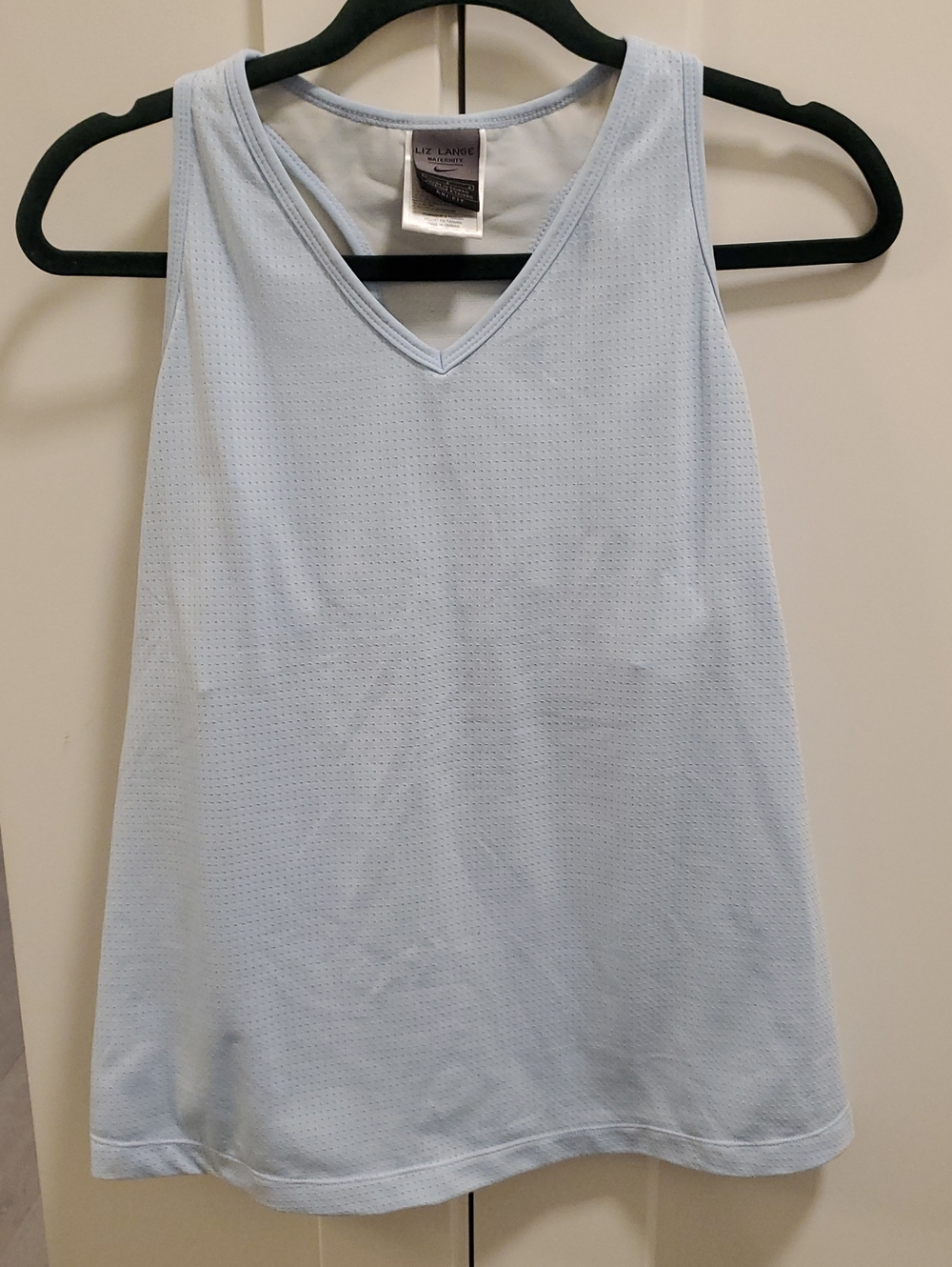 Nike- Liz Lange Maternity Light Blue tank. Built in shelf bra sz. Large
